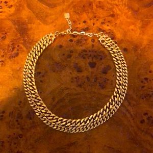 Dannijo Gold Double Chain Statement Necklace